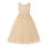 Cream Pearl Bead Coil Lace Satin Tulle Junior Bridesmaid Dress size Big Girls 8-16 - SophiasStyle.com