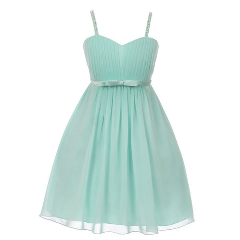 Little Girls Jade Sequin Bead Chiffon Flower Girl Dress 4-6 - SophiasStyle.com