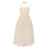 Big Girls Ivory Pleated Top Shawl Elegant Chiffon Junior Bridesmaid Dress 8-16 - SophiasStyle.com