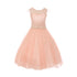 Little Girls Blush Pearl Rhinestone Satin Tulle Illusion Flower Girl Dress 4-6 - SophiasStyle.com