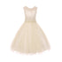 Big Girls Ivory Pearl Rhinestone Satin Tulle Junior Bridesmaid Dress 8-16 - SophiasStyle.com