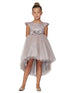 Cinderella Couture Little Girls Mauve Glitter Hi-Low Flower Girl Dress 2T-6 - SophiasStyle.com