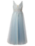 Girls Champagne Dazzling Rhinestone Lace Soft Tulle Pageant Dress 2-16 - SophiasStyle.com