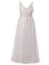 Girls Champagne Dazzling Rhinestone Lace Soft Tulle Pageant Dress 2-16 - SophiasStyle.com