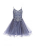 Girls Multi Color Illusion Sparkly Tulle Special Occasion Dress 4-16 - SophiasStyle.com