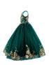 Cinderella Couture Girls Sequin Applique Tulle Glitter Dress with Corset Keyhole Back, Sizes 2-16 - SophiasStyle.com