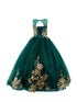 Cinderella Couture Girls Sequin Applique Tulle Glitter Dress with Corset Keyhole Back, Sizes 2-16 - SophiasStyle.com