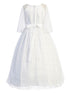 Kids Dream Girls Multi Color Pearl Butterfly Sleeve Communion Dress 4-16 - SophiasStyle.com