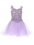 Cinderella Couture Big Girls Lilac 3D Flower Strap Junior Bridesmaid Dress 8-16 - SophiasStyle.com