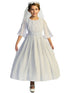 Kids Dream Big Girls White Butterfly Sleeve Plus Size Communion Dress 18.5-20.5 - SophiasStyle.com