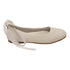 L'Amour Little Girls White Leather Removable Satin Strap Flats 7-10 Toddler - SophiasStyle.com