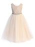 Girls Multi Color Lace Illusion Rhinestone Trim Junior Bridesmaid Dress 2T-14 - SophiasStyle.com