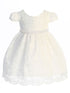 Kids Dream Baby Girls Ivory Lace Thick Pearl Trim Flower Girl Dress 3-24 Months - SophiasStyle.com
