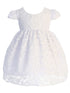Kids Dream Baby Girls White Lace V Back Bow Flower Girl Dress 3-24 Months - SophiasStyle.com