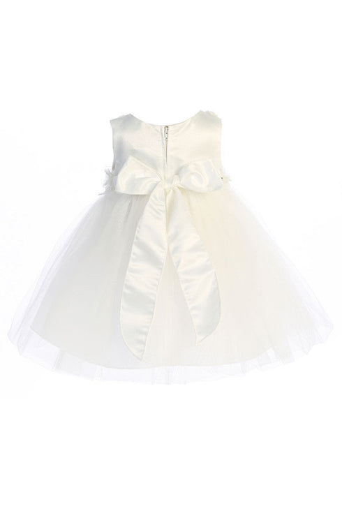 Kids Dream Baby Girls Off White Floral Trim Princess Ballgown 6-24 Months - SophiasStyle.com