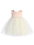 Baby Girls Dusty Rose Satin Top Rhinestone Pearl Flower Girl Dress 6-24M - SophiasStyle.com