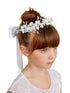Tip Top Kids Girls White Holy Communion Special Occasion Flower Crown - SophiasStyle.com