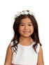 Tip Top Kids Girls White Holy Communion Special Occasion Delicate Flower Crown - SophiasStyle.com