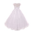 Rain Kids Big Girls White Illusion Beaded Lace Tulle Communion Dress 7-20 - SophiasStyle.com