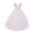 Rain Kids Big Girls White Floral Pattern Lace Peplum Tulle Communion Dress 7-16 - SophiasStyle.com