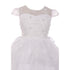 Rain Kids Big Girls White Floral Pattern Lace Peplum Tulle Communion Dress 7-16 - SophiasStyle.com