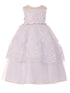 Rain Kids Baby Girls White Pearl Sequin Beaded Christening Bolero Dress 0-12M - SophiasStyle.com