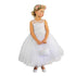 Big Girls Ivory Illusion Neckline Floral Lace Adorned Flower Girl Dress 8-12 - SophiasStyle.com