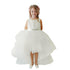 Big Girls Ivory Lace Bodice Beaded Sash Hi-Low Junior Bridesmaid Dress 8-12 - SophiasStyle.com