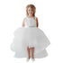 Little Girls White Lace Bodice Beaded Sash Hi-Low Flower Girl Dress 2-6 - SophiasStyle.com
