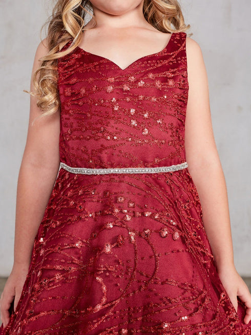 Girl Multi Color Criss Cross Pearl Tulle Junior Bridesmaid Dress 2-16 - SophiasStyle.com