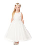 Tip Top Kids Big Girls Ivory Pearls Tulle Embroidery Communion Dress 8-16 - SophiasStyle.com