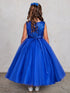 Girl Multi Color Criss Cross Pearl Tulle Junior Bridesmaid Dress 2-16 - SophiasStyle.com