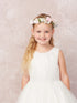 Tip Top Kids Little Girls Ivory Pearls Tulle Embroidery Flower Girl Dress 2-6 - SophiasStyle.com