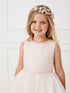 Girl Multi Color Criss Cross Pearl Tulle Junior Bridesmaid Dress 2-16 - SophiasStyle.com
