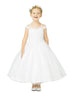 Tip Top Kids Little Girls Ivory Off-Shoulder Lace Tulle Flower Girl Dress 2-6 - SophiasStyle.com
