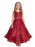 Girls Multi Color Glitter Long Sleeve Tulle A-Line Junior Bridesmaid Dress 2-12 - SophiasStyle.com