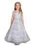 Girls Multi Color Glitter Long Sleeve Tulle A-Line Junior Bridesmaid Dress 2-12 - SophiasStyle.com
