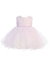 Baby Girls Lilac Criss Cross Pearl Wired Tulle Flower Girl Dress 0M-24M - SophiasStyle.com