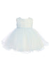 Baby Girls Sky Blue Criss Cross Pearl Wired Tulle Flower Girl Dress 0M-24M - SophiasStyle.com