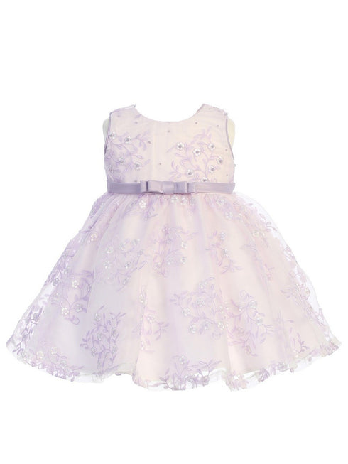 Baby Girls Multi Color Organza Satin Flower Bow Flower Girl Easter Dress 0M-24M - SophiasStyle.com