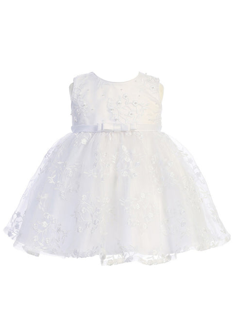 Baby Girls Multi Color Organza Satin Flower Bow Flower Girl Easter Dress 0M-24M - SophiasStyle.com