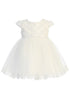 Baby Girls Multi Color Lace Cap Sleeves Tulle Flower Girl Dress 0M-24M - SophiasStyle.com