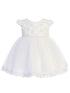 Baby Girls Multi Color Lace Cap Sleeves Tulle Flower Girl Dress 0M-24M - SophiasStyle.com