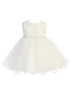 Baby Girls Multi Color Lace Bodice Rhinestone Wired Hem Flower Girl Dress 6M-24M - SophiasStyle.com