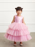 Baby Girls Violet Metallic Glitter Layered Tulle Flower Girl Dress 6-24M - SophiasStyle.com
