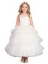 Girls Multi Colors Illusion Neckline Floral Layered Junior Bridesmaid Dress 2-16 - SophiasStyle.com
