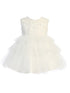 Baby Girls Multi Color Illusion Neckline Floral Layered Flower Girl Dress 6-24M - SophiasStyle.com