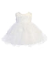 Baby Girls Multi Color Illusion Neckline Lace Peplum Flower Girl Dress 6-24M - SophiasStyle.com