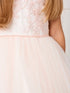 Girls Multi Color Lace Bodice Illusion Neck Tulle Junior Bridesmaid 2-14 - SophiasStyle.com