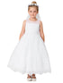 Girls Multi Color Lace Bodice Illusion Neck Tulle Junior Bridesmaid 2-14 - SophiasStyle.com